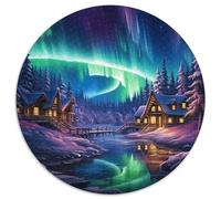 Aurora Adultos-Niños Rompecabezas Redondo 1000p Sternenhimmel Circular Puzzle Niños: Intelectual Desafío Aliviar Estrés Kinder 1000pcs (67.5x67.5cm)