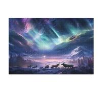 Aurora Alce Puzzle de Madera 1000 Piezas, Bricolaje, Entretenimiento Creativo, Divertido Puzzles para Adultos Y Niños Desde 12 Años, (75×50cm)