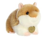Aurora Animal de peluche realista de hámster Miyoni, detalles realistas que hacen un compañero preciado, perfecto para decorar dormitorios o aulas, marrón, 7 pulgadas