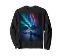 Aurora Boreal - Pareja Tomados De La Mano Aurora Boreal Sudadera