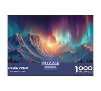 Aurora Boreal Puzzle 1000 Piezas Entretenimiento Creativo Regalo DiVersión Decoración del Rompecabezas Juguetes Desafiantes para Adultos Y Niños 38x26cm/1000pcs