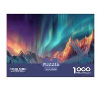 Aurora Boreal Puzzle 1000 Piezas Entretenimiento Creativo Regalo DiVersión Obra De Arte Rompecabezas Desafiante Noches De Juegos para Adultos Y Niños 52x38cm/1000pcs