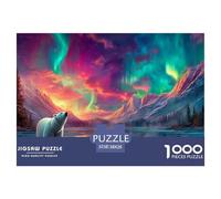 Aurora Boreal Puzzle 1000 Piezas para Entretenimiento Creativo Clásicos Regalos Obra De Arte Rompecabezas Desafiante Noches De Juegos Adultos Y Niños A Partir De 12 Años 38x26cm/1000pcs