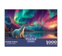 Aurora Boreal Puzzle 1000 Piezas Pasatiempo Creativo Regalo Diversión Decoración del Rompecabezas Juguetes Desafiantes Adultos Y Niños A Partir De 12 Años 38x26cm/1000pcs