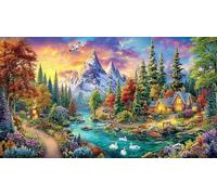 Aurora Boreal Puzzle de 1000 Piezas de Papel Reciclado - Idea Actividad para casa Estimulante para Adultos 75x50/1000pcs