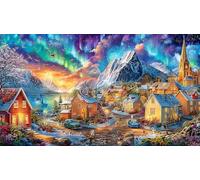 Aurora Boreal Puzzle de 1000 Piezas de Papel Reciclado - Juego Divertido & Estimulante para Adultos y niños Regalo 38x52/1000pcs