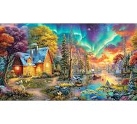 Aurora Boreal Puzzle de 1000 Piezas para Adultos - Regalo Divertido Juego Familiar Decoración de Pared & Regalo edugatoivo 75x50/1000pcs