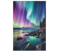Aurora Boreal Puzzle de Madera 1000 Piezas para Adultos Y Niños Puzzles Imposible, Juego De Paciencia Colorido, Desde 12 Años 78×53cm