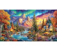Aurora Boreal Puzzle para Adultos de 1000 Piezas de Papel Reciclado - Juego Familiar Divertido & Estimulante Actividad para casa 38x26/1000pcs