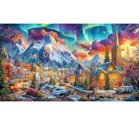 Aurora Boreal Rompecabezas de 1000 Piezas para Adultos - Cartón Reciclado - Decoración 75x50cm/1000pcs