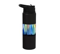 Aurora Boreal Vacaciones En El Bosque Stainless Steel Insulated Water Bottle