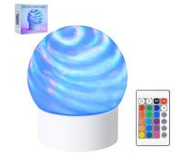 Aurora Borealis - Proyector de luz nocturna, lámpara mágica de luces del norte con control remoto, 16 colores, proyección 3D, 4 modos para dormitorios, salas de juegos, fiestas