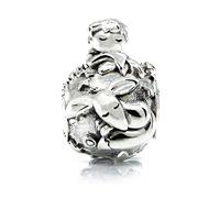 Aurora Charm: The Little Prince - Abalorio de plata de ley, diseño del mundo del pequeño príncipe, joyería con colgante