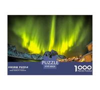 Aurora Noruega Rompecabezas De 1000 Piezas para Adultos Niño Puzzle De Papel Ecológico, Puzzle De Juguete para Regalo, 38x26cm/1000pcs