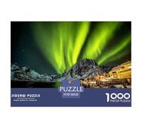 Aurora Noruega Rompecabezas De 1000 Piezas para Adultos Niño Puzzle De Papel Ecológico, Puzzle De Juguete para Regalo, 38x26cm/1000pcs