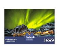 Aurora Noruega Rompecabezas De 1000 Piezas Puzzles para Adolescentes Y Niños Jigsaw Puzzles Juguete De Desafío,Puzzles Difíciles, 38x26cm/1000pcs