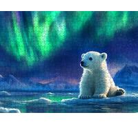 Aurora Oso Puzzle de 1000 Piezas, Juego de Mesa Familiar de Madera - Rompecabezas Adultos para Toda La Familia,Rompecabezas Educativo DIY y Antiestrés - Incluye Póster de Referencia, 75 x 50 cm f0-481