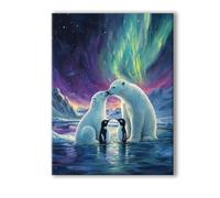 Aurora Pintar por Numeros Adultos Oso DIY Pintar por Numeros con Marco 50x70cm Manualidades Adultos, Paint by Numbers Adult con 3 Pinceles y Pigmento Acrílico, Home Wall Decor, Regalo Mujer 0R-318