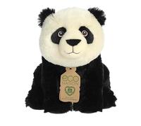 Aurora® Responsibly Made Eco Nation™ Eco Hugs™ - Animal de peluche panda - Ideal para aventuras de juego - Perfecto para cumpleaños o simplemente porque sí - Negro, blanco, 11 pulgadas