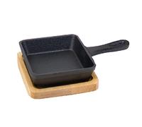 Aurora Store.it Sartén de pizarra, bandeja de madera, 17,5 x 12,5 cm, plato antihorneado, para presentaciones