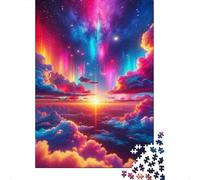 Aurora Sunrise Rompecabezas Vibrant Sky 1000 Piezas Papel Reciclado para Adultos Rompecabezas Divertido Y Desafiante Juego Familiar Excelente Idea De Regalo 52x38cm/1000pcs