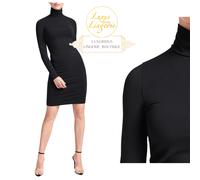 Aurora Vestido By Wolford L Largo Black Negro Cuello Cisne Suave Elegancia Manga