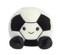 Aurora World 33869 Palm Pals Striker Football - Peluche (13 cm), diseño de balón de fútbol, Color Blanco y Negro