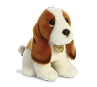 Aurora World Animal Aurora, 26371, MiYoni Basset Hound, 28cm, Peluche, Blanco y Marrón, Color White & Brown, 11in