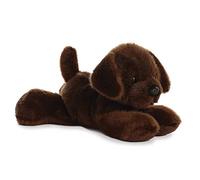 Aurora World- Animal Aurora, 31257, Mini Flopsie Lil Lucky Labrador Chocolate, Felpa, Marrón, Color