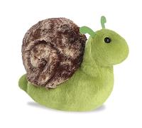 Aurora World-Aurora, 31859, Mini Flopsie Caracol Lento, 20.5cm Peluche ecológico, Verde y marrón, Color Green & Brown