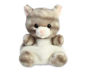 Aurora World Aurora, 33614, Palm Pals Silver Gato, 13cm, Peluche, Gris & Blanco, Color Grey & White, 12,7 cm
