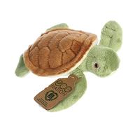 Aurora World-Aurora, 35089, Eco Nation Mini Tortuga, 13cm, Peluche ecológico, marrón y Verde, Color Brown & Green