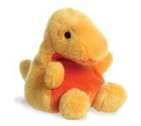 Aurora World Dinosaurio Aurora, 33618, Palm Pals Thunder Bronto, 13cm, Peluche, Amarillo, Color, 12,7 cm