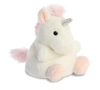 Aurora World Oso, Unicornio Aurora, 33482, Palm Pals Sassy The Unicorn, 13 cm, Peluche, Blanco y Rosa, Color White & Pink, Small