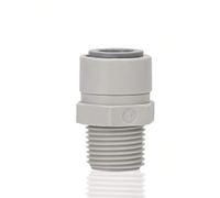 Aurorad Rosca Macho NPT de 3/8 "- Tubo de OD de 3/8" Conector rápido de Agua RO Unión Recta Apretada Conexión de tubería de PE de Doble Sellado