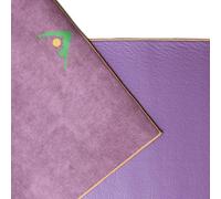 Aurorae Synergy - Esterilla de yoga 2 en 1, con toalla de microfibra antideslizante integrada, la mejor para practicar hot yoga, ashtanga yoga, Bikram yoga y yoga dinámico, donde sudas y te deslizas, Amatista