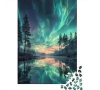Auroras boreales Rompecabezas Arte Paisaje Natural Adultos Cartón Premium 1000 Piezas, Alivio Estrés, Actividad Hogar, Juego Desafiante Noches Familiares Y Vacaciones 52x38cm/1000pcs