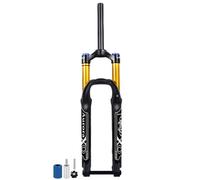 AuroraXQ Horquilla para Bicicleta de Montaña de 26/27.5/29 Pulgadas 15x110mm 160mm Viaje, Horquillas MTB Rectas/cónicas de 1 1/8 QR 9mm Amortiguadores de Aire con Ajuste de Rebote(Straight Manual lock