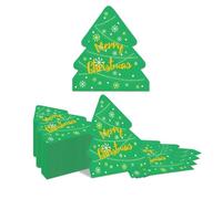 Auroriel 40 Servilletas de Papel para Árbol de Navidad Decoración Desechable para Mesa Fiestas Navideñas Servilletas para Banquetes Festivos Decoración de San Nicolaus Ad