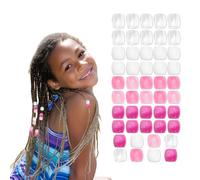 Auroriel 48 Piezas Perlas para el Cabello Rosa Blanco Rosa Pálido de Plástico para Trenzas Dreadlocks Peinado Boho con Inserción de Hilo, Accesorios y Joyas para el Cabel