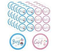Auroriel 60 Pegatinas Equipo Chico O Chica Diseños De Osos para Juegos De Revelación De Género Accesorios para Fiesta (Rosa)