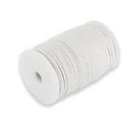 Auroris 100 m Rollo Cinta de algodón (Redondo, 1,5 mm, Color Blanco