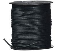 Auroris 100 m Rollo Cinta de algodón (Redondo, 1,5 mm, Negro