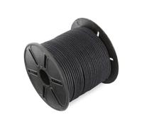 Auroris 100 m Rollo de Cinta de algodón Redondo 1 mm Color: Negro