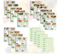 Auroscent Tabla de planificador de comidas antiinflamatorio para la salud intestinal, plan de dieta limpia de 4 semanas y guía nutricional, tarjetas de recetas