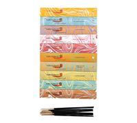 Auroshikha - 100 Varillas de Incienso - Paquete de 10 Cajas: Salvia, nag Champa, Vainilla, Loto, Violeta, Almendra, ámbar, Coco, eucalipto, Canela.