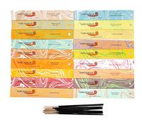 Auroshikha - 190 Varillas de Incienso - Paquete de 18 Cajas: pachulí, Salvia, nag Champa, jazmín, Lavanda, almizcle, Mirra, olíbano, Rosa, sándalo, Vainilla, Loto, Violeta, Almendra, ámbar, Coco...