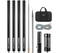 AURSINC Antenas de radio JPC-12 HF para radio jamón, 7MHz-50MHz, antena vertical HF de 40 m-6 m, 8 bandas JPC-12 con regulador deslizante para exteriores de 4,1 metros (M10)