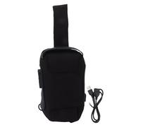 AurSoltriad Bolsa de eslinga compacta e impermeable, a prueba de arañazos y de uso diario; mochila minimalista para el pecho y el hombro con candado de combinación antirrobo; pequeña bolsa (Negra)