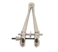 AurSoltriad Llave abridora de tapa de reloj en forma de V, herramienta de reparación para relojeros de aleación ajustable con mango largo para relojes impermeables sin tornillos, kit profesion